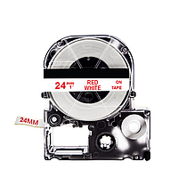 Картридж с лентой для принтера Epson LabelWorks LK6WRN 24 мм 8 м Красный/Белый