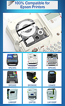 Картридж зі стрічкою для принтера Epson LabelWorks LK6WRN 24 мм 8 м Червоний/Білий, фото 2