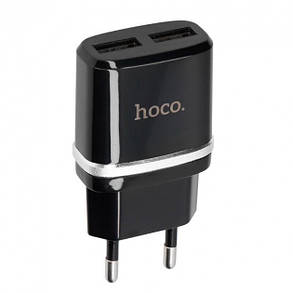 МЗП Micro USB 5V/2.4A 2USB C12 black Hoco, фото 3