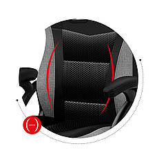 Ігрове крісло HUZARO Force 4.2 Grey Mesh Матерчатий оббивка, фото 3