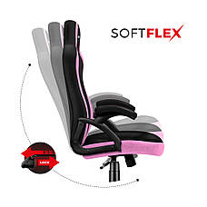 Ігрове крісло HUZARO Force 4.2 Pink Mesh Матерчатий оббивка, фото 6
