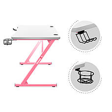 Комп'ютерний Стіл для підлітка Huzaro Hero 1.8 Pink, фото 5