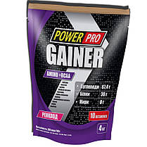 Високовуглеводний гейнер для набору маси Power Pro Gainer 4 кг бразильський горіх, фото 4