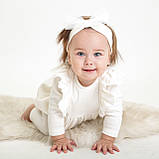 Ошатне плаття на виписку та хрещення дівчинки молочне, фото 2