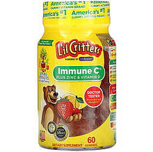 Вітамін C з цинком і вітаміном D, L'il Critters "Immune C Plus Zinc&Vitamin D" для дітей (60 цукерок)