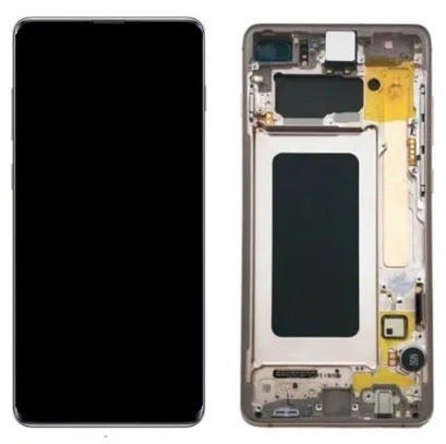 Дисплей для Samsung G975 Galaxy S10 Plus (GH82-18849B) з сенсорним склом в рамці (Білий) Сервісний ориг