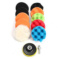 Насадка на шуруповерт для полірування авто полірувальний круг на дриль 10 шт 100 мм