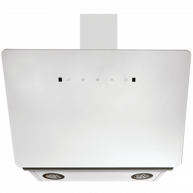 Витяжка кухонна похила GRUNHELM GVN 220 W : 195 Вт - 1000 м3/год | Монтаж біля стіни | Білого кольору