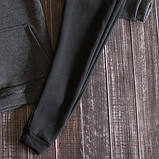 Штани Спортивні чоловічі на манжетах, Штани чорні без логотипів з кишенями. Фліс Осінні, Зимові з начосом, фото 9