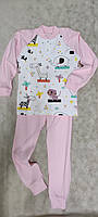 Пижама для девочки розовая 116см