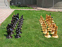 Шахматы большие садовые напольные деревянные эксклюзив