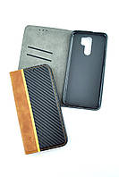 Чехол-книжка для телефона Samsung A03s/A037 Carbon Light brown/black (4you)