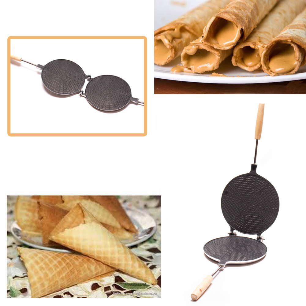 Форма для выпечки вафельных трубочек вафельница тортовница круглая 180 ...