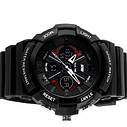 Годинник спортивний Skmei 0966 Dual Time Чорні, фото 3
