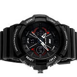 Годинник спортивний Skmei 0966 Dual Time Чорні, фото 4