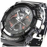 Годинник спортивний Skmei 0966 Dual Time Чорні, фото 6