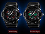 Годинник спортивний Skmei 0966 Dual Time Чорні, фото 9
