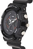 Годинник спортивний Skmei 0966 Dual Time Чорні, фото 3