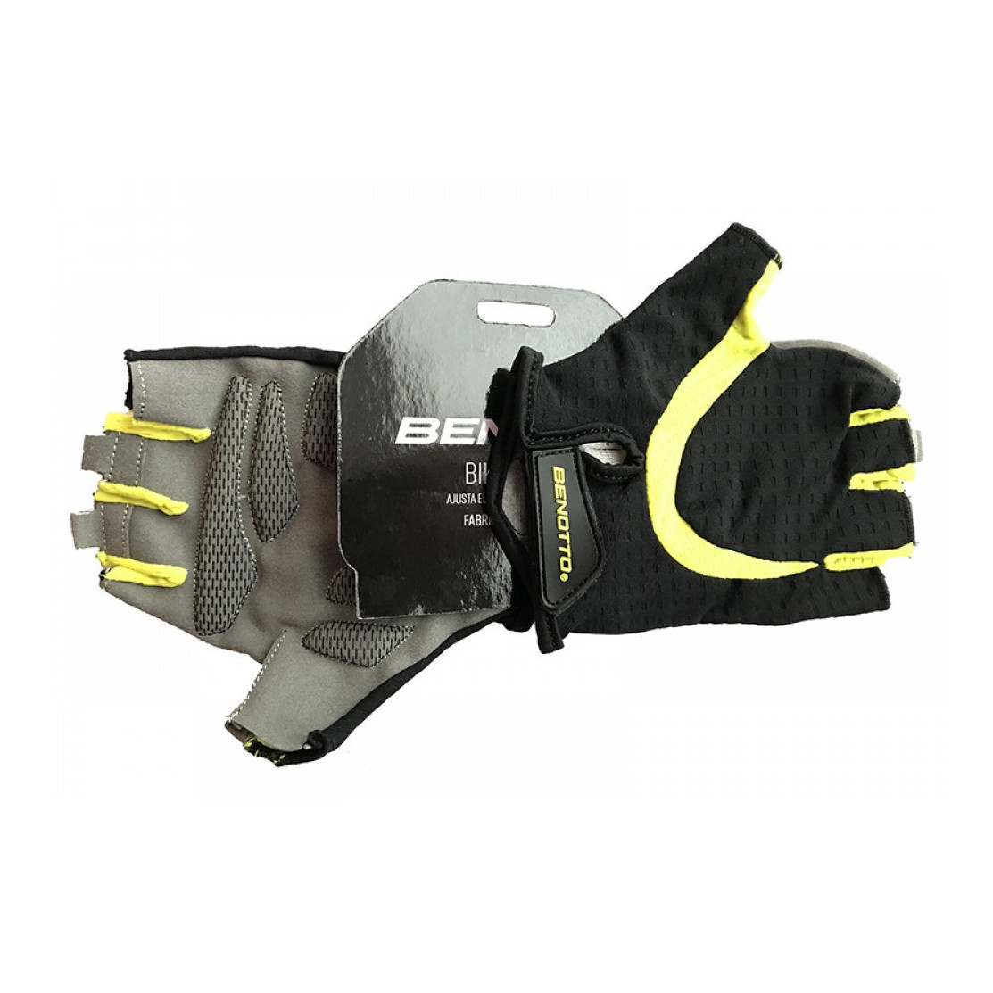 Рукавички велосипедні відкриті Benotto LCL-60053 (Yellow) L и XL