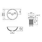 Раковина-чаша Qtap Owl з донним клапаном QT1911K53W, фото 2