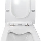 Унітаз підвісний Qtap Crow безободковый з сидінням Slim Soft-close QT05335170W, фото 5
