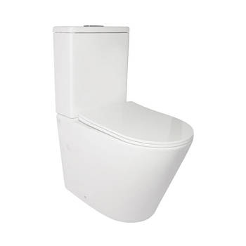 Унітаз-компакт Qtap Stork безободковый з сидінням Soft-close QT15222179W
