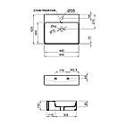 Раковина Qtap Nando з донним клапаном QT1211K404AW, фото 3