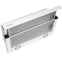 Вытяжка кухонная телескопическая GRUNHELM GVT 115 W : 68 Вт - 650 м³/ч | Встраиваемый монтаж | Белого цвета