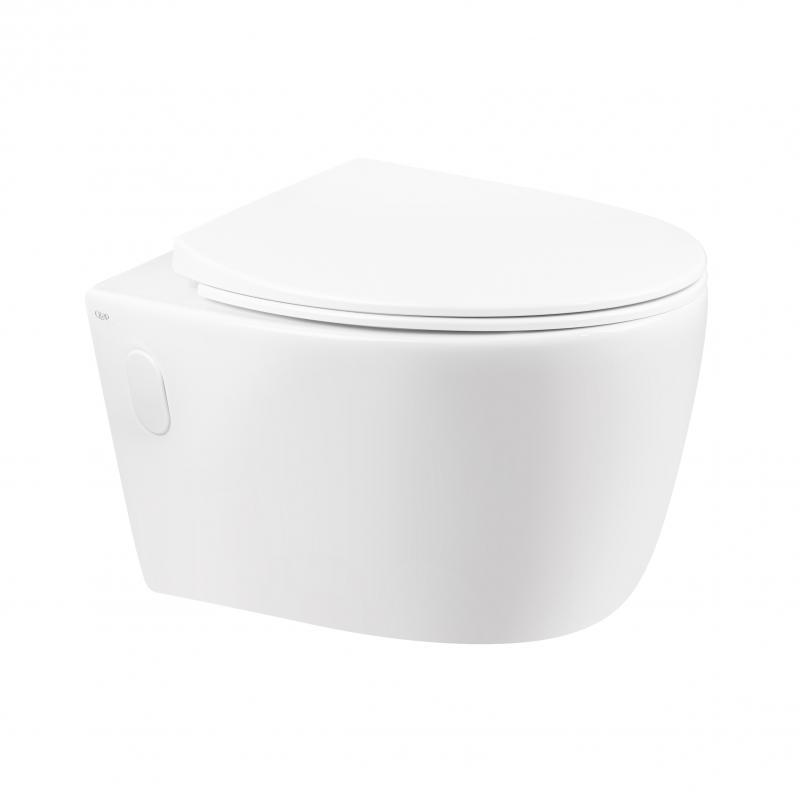 Унітаз підвісний Qtap Leo безободковый з сидінням Slim Soft-close QT11331002ERW, фото 1