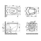 Унітаз підвісний Qtap Leo безободковый з сидінням Slim Soft-close QT11331002ERW, фото 2