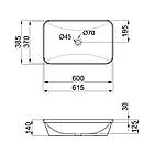 Раковина Qtap Scorpio з донним клапаном QT1411K491W, фото 2