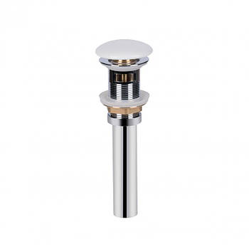 Донний клапан для раковини Qtap PU02O WHITE з переливом