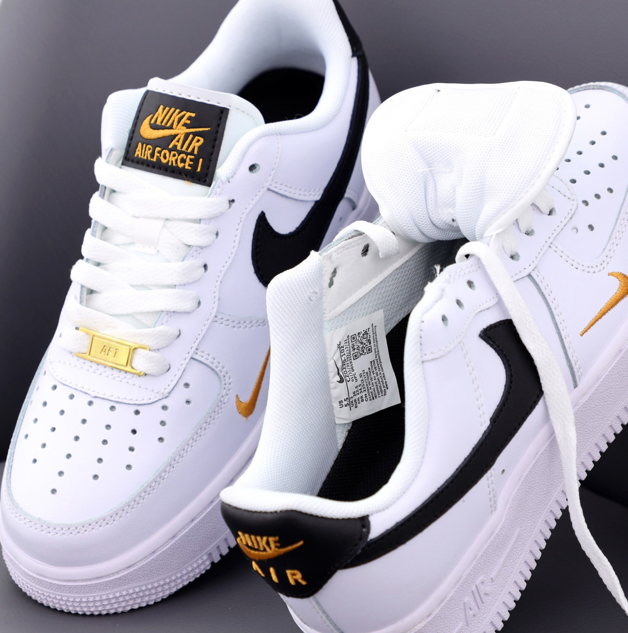 Nike Air Force 1 07 White Black Gold Essential 1 ID 1566695577 2200 Prom.ua