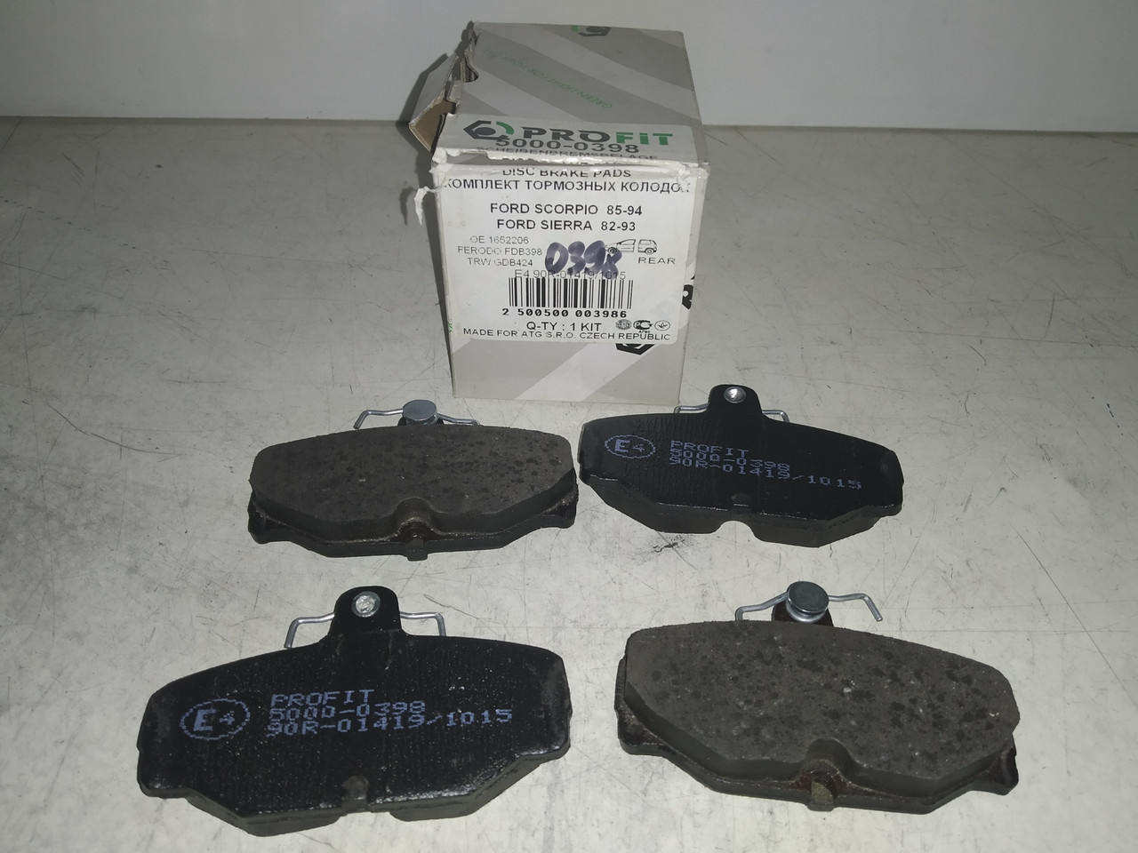 PROFIT Колодки гальмівні задні FORD SCORPIO 2.0I, 2.0I 16 V, 2.3, 2.9I, 2.5TD 01.95-08.98, фото 1