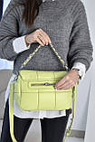 Сумка / Женская сумка / Кожаная женская сумка  / Polina & Eiterou стеганая с цепочкой, фото 10
