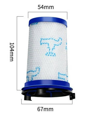 Фільтр для акумуляторного пилососу сумісний з Rowenta ZR009001, фото 3