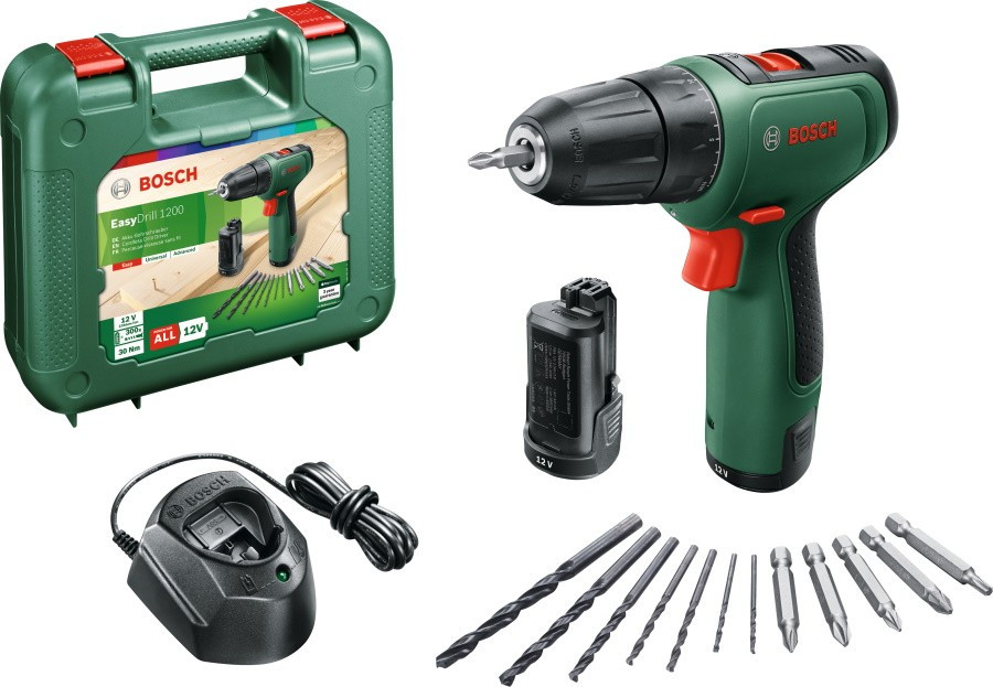 Дриль-шуруповерт акумуляторна Bosch EasyDrill 1200 (2х12 В, 1.5 А*год) (06039D3007)
