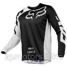 Мото джерсі, джерсі FOX 180 RACE AIRLINE JERSEY біло-чорна L tk479