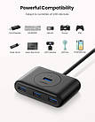 USB-хаб Ugreen USB 3.0 hub 4 порти 25 см Black (CR113), фото 5