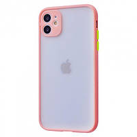Противоударный матовый чехол для iPhone 11 Розовый