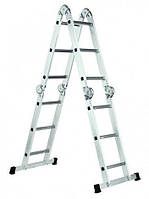 Драбина LC2412 WERK 4х3 шарнірна, алюмінієва, довжина 3,5 / 0,91 м, вага 11,2 кг