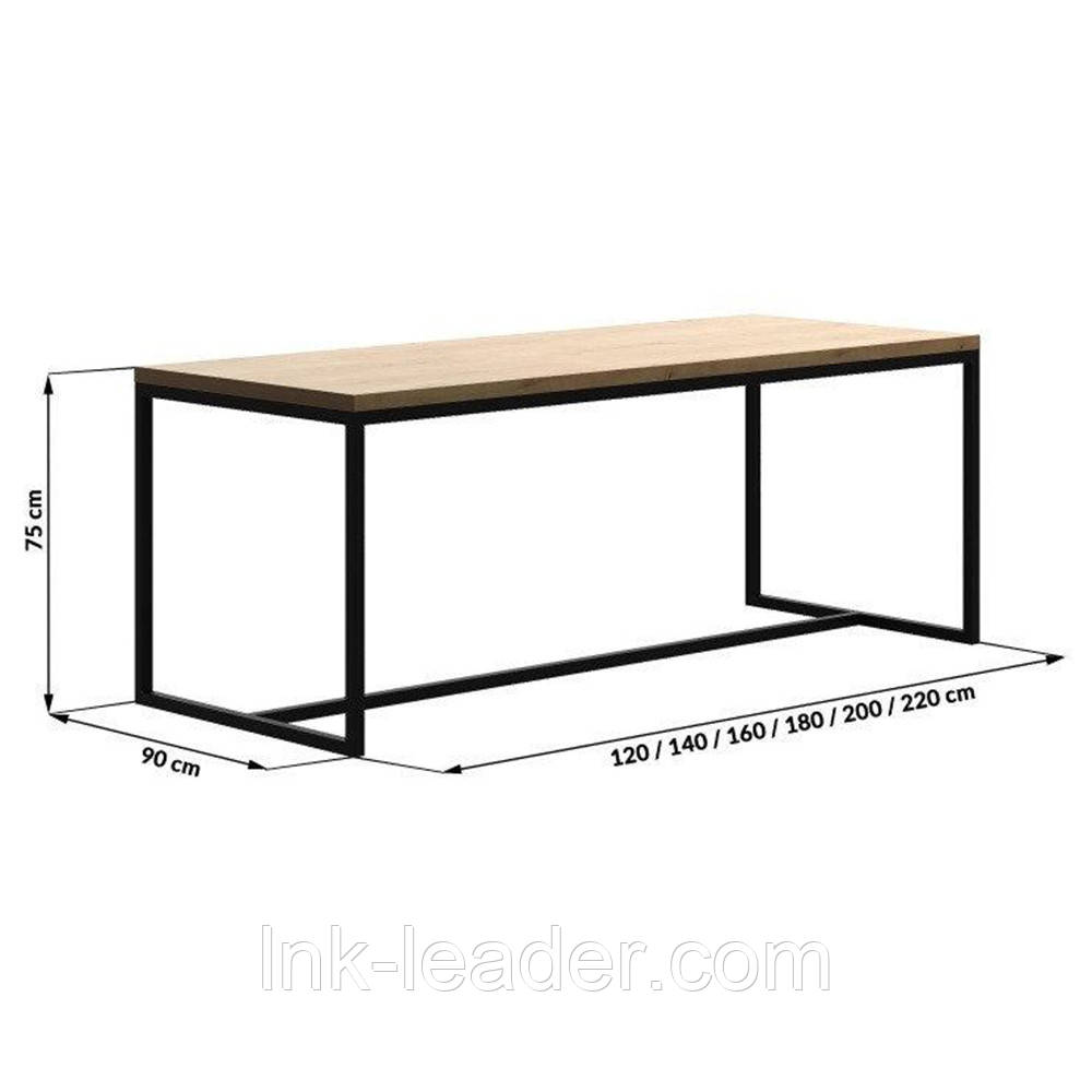 Стіл обідній LNK Лофт Loft "Kael" 1200*600*750 мм (SL3)