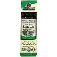 Органическое эфирное масло розмарина Nature's Answer "Rosemary Organic Essential Oil" (15 мл)