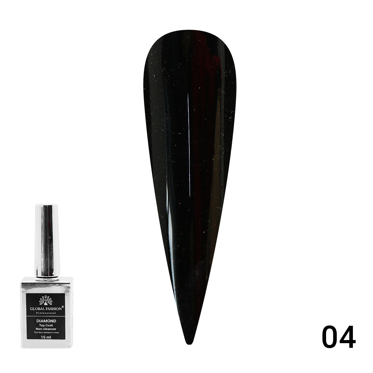 Топ із глітером Galaxy Top Coat 15 мл No 04