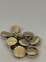 Кнопки застежки для одежды металлические, золотая с черным ободом , диаметр 170 мм таблетка