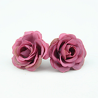 Головка розы 2,5см фуксияИскусственные цветы из ткани для пасхального декора