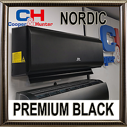Кондиціонер COOPER&HUNTER CH-S24FTXN-PB чорний Black до 70 кв. м. інверторний до -28С серія Nordic PREMIUM