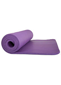 Коврик для йоги и фитнеса NBR 1830х610х10 фиолетовый