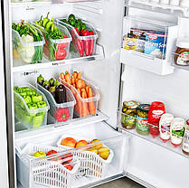 Контейнер Органайзер для холодильника 33х14х12 см Ящик для зберігання овочів та фруктів, фото 2