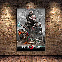 Картина интерьерная на холсте Бог Войны, God of War